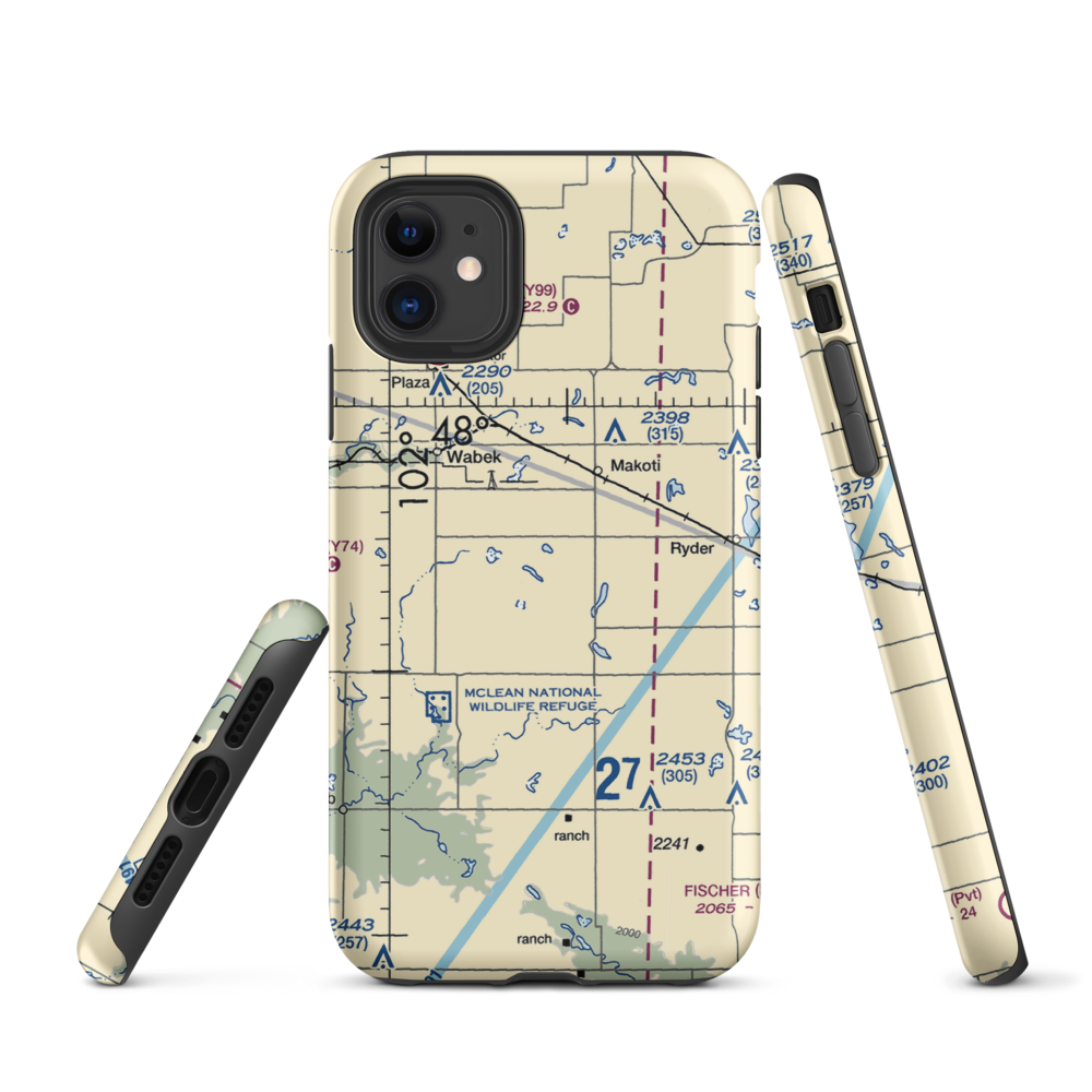 Dorbrinski Airport (NA39) VFR Sectional  Tough iPhone Case iPhone 11 model shown