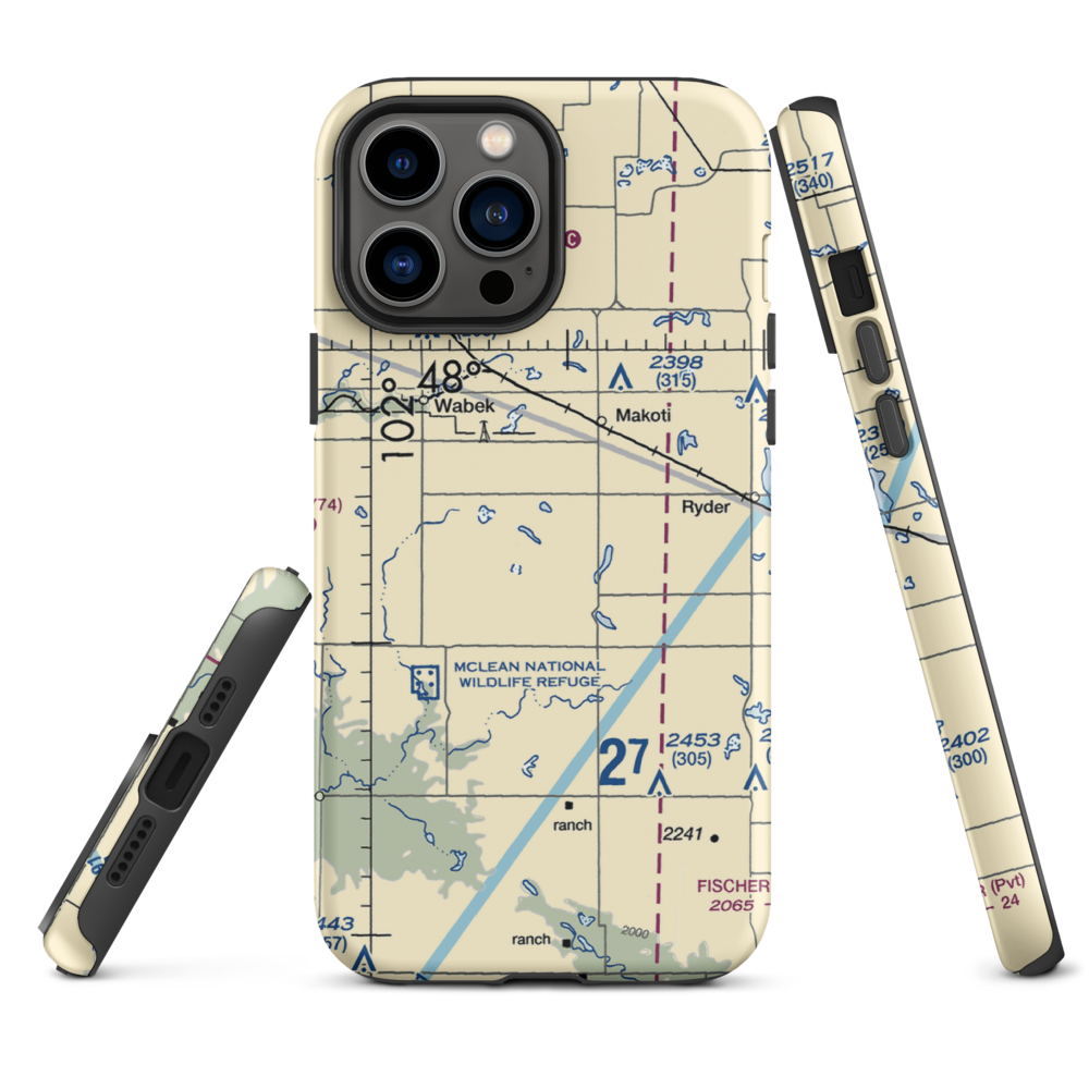 Dorbrinski Airport (NA39) VFR Sectional  Tough iPhone Case iPhone 13 Pro Max model shown