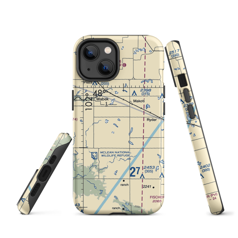 Dorbrinski Airport (NA39) VFR Sectional  Tough iPhone Case iPhone 14 model shown