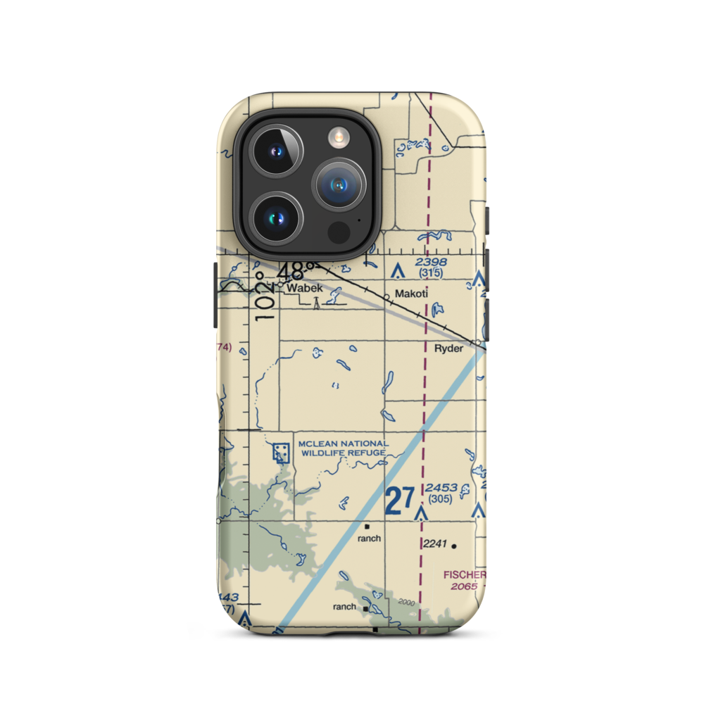 Dorbrinski Airport (NA39) VFR Sectional  Tough iPhone Case iPhone 16 Pro model shown