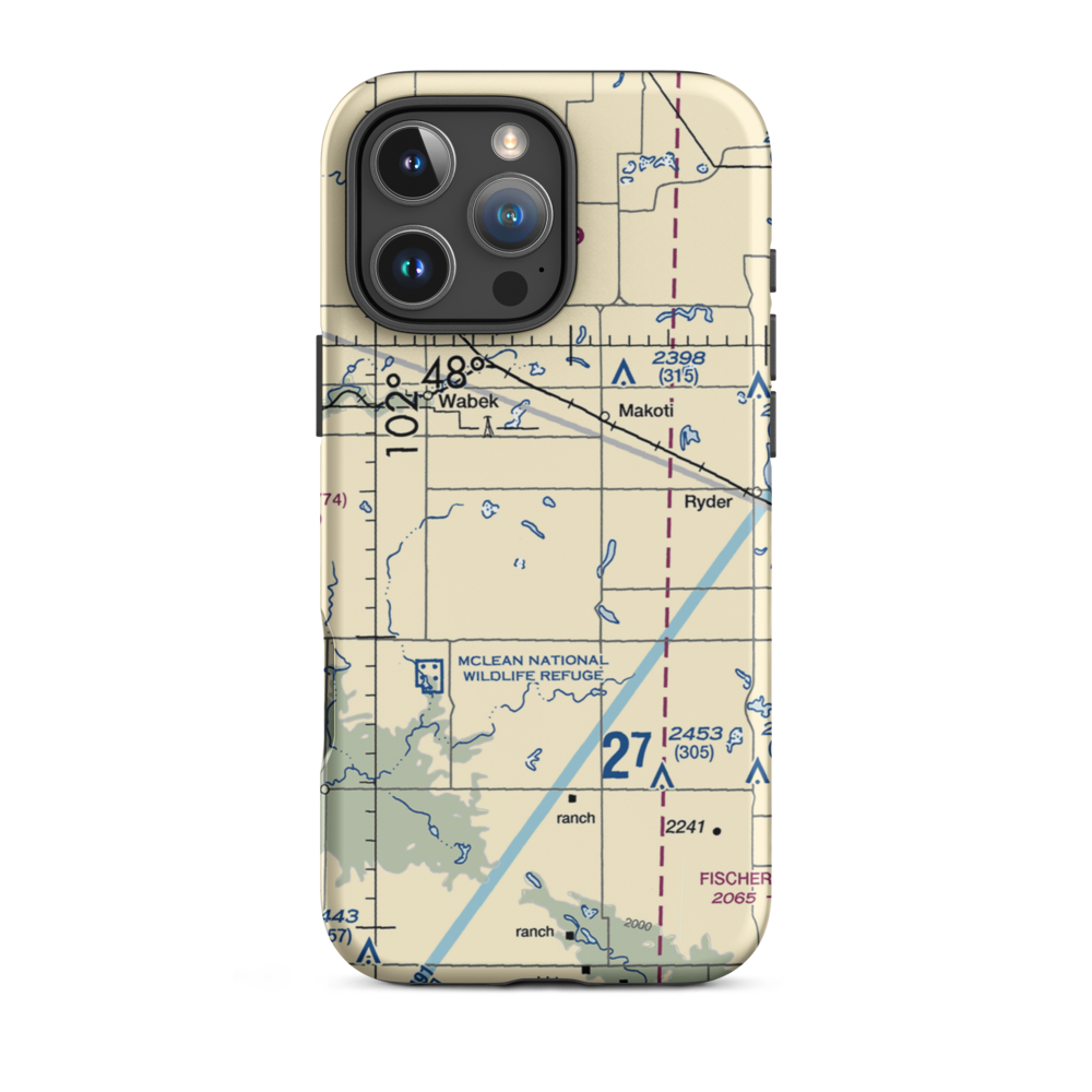 Dorbrinski Airport (NA39) VFR Sectional  Tough iPhone Case iPhone 16 Pro Max model shown
