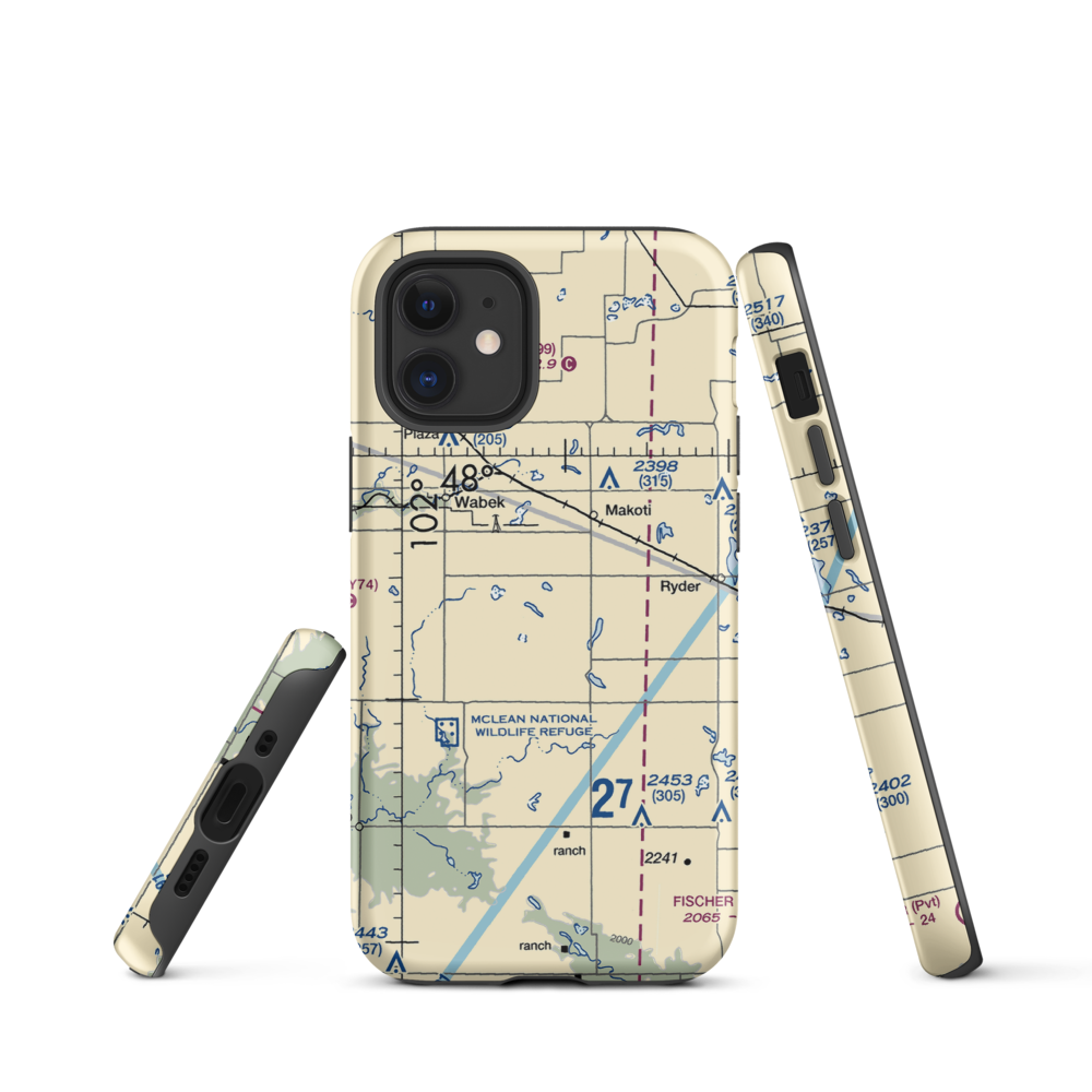 Dorbrinski Airport (NA39) VFR Sectional  Tough iPhone Case iPhone 12 mini model shown
