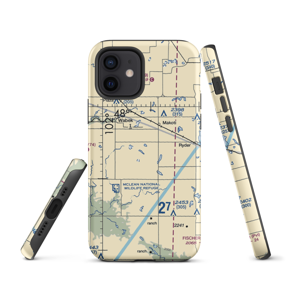 Dorbrinski Airport (NA39) VFR Sectional  Tough iPhone Case iPhone 12 model shown