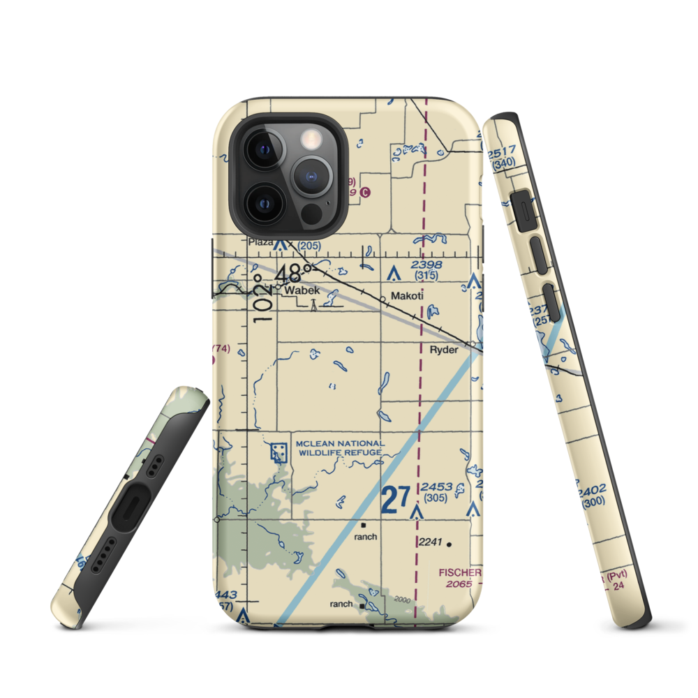 Dorbrinski Airport (NA39) VFR Sectional  Tough iPhone Case iPhone 12 Pro model shown