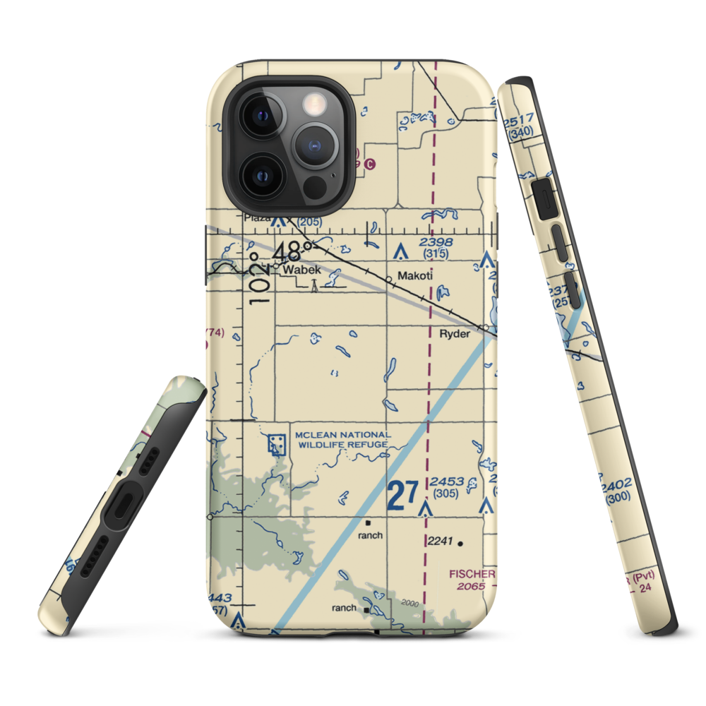 Dorbrinski Airport (NA39) VFR Sectional  Tough iPhone Case iPhone 12 Pro Max model shown