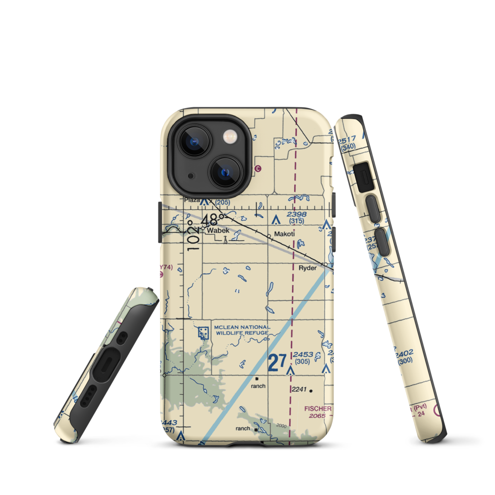 Dorbrinski Airport (NA39) VFR Sectional  Tough iPhone Case iPhone 13 mini model shown