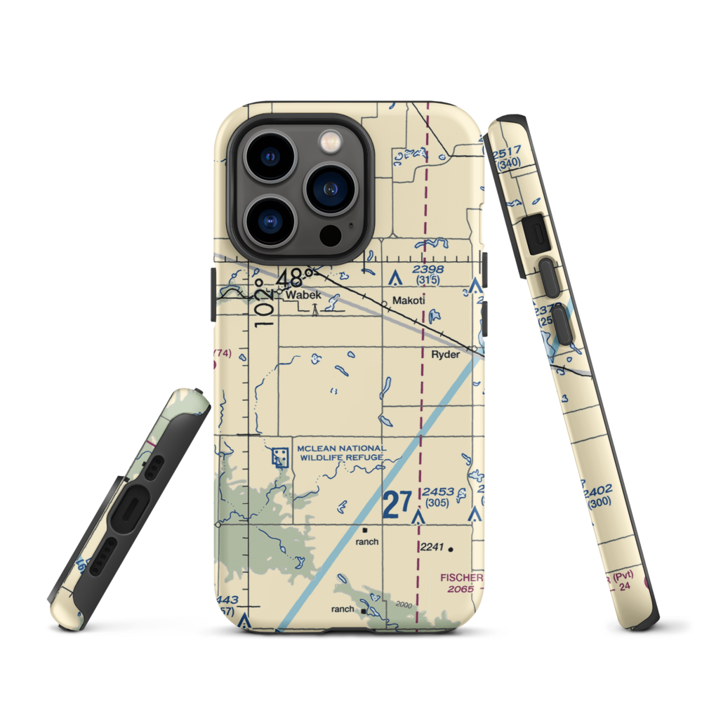 Dorbrinski Airport (NA39) VFR Sectional  Tough iPhone Case iPhone 13 Pro model shown