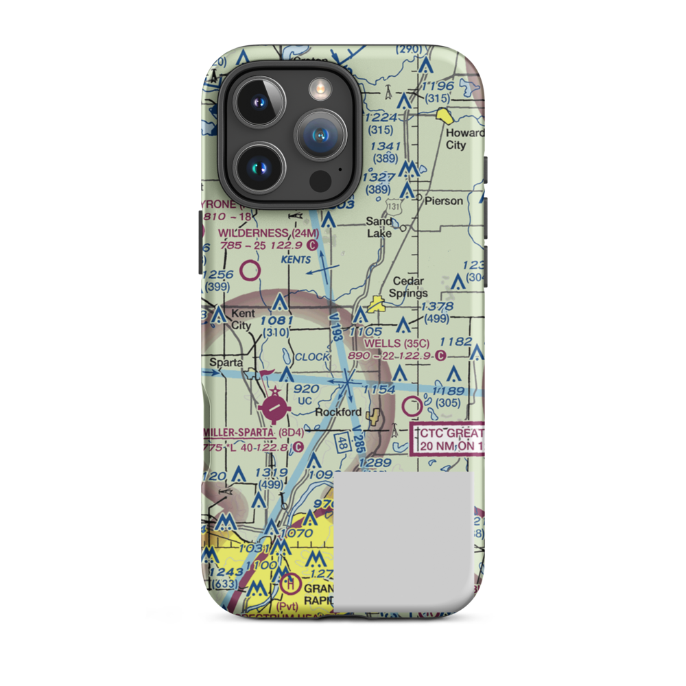 Doren Field (77MI) VFR Sectional  Tough iPhone Case iPhone 16 Pro Max model shown