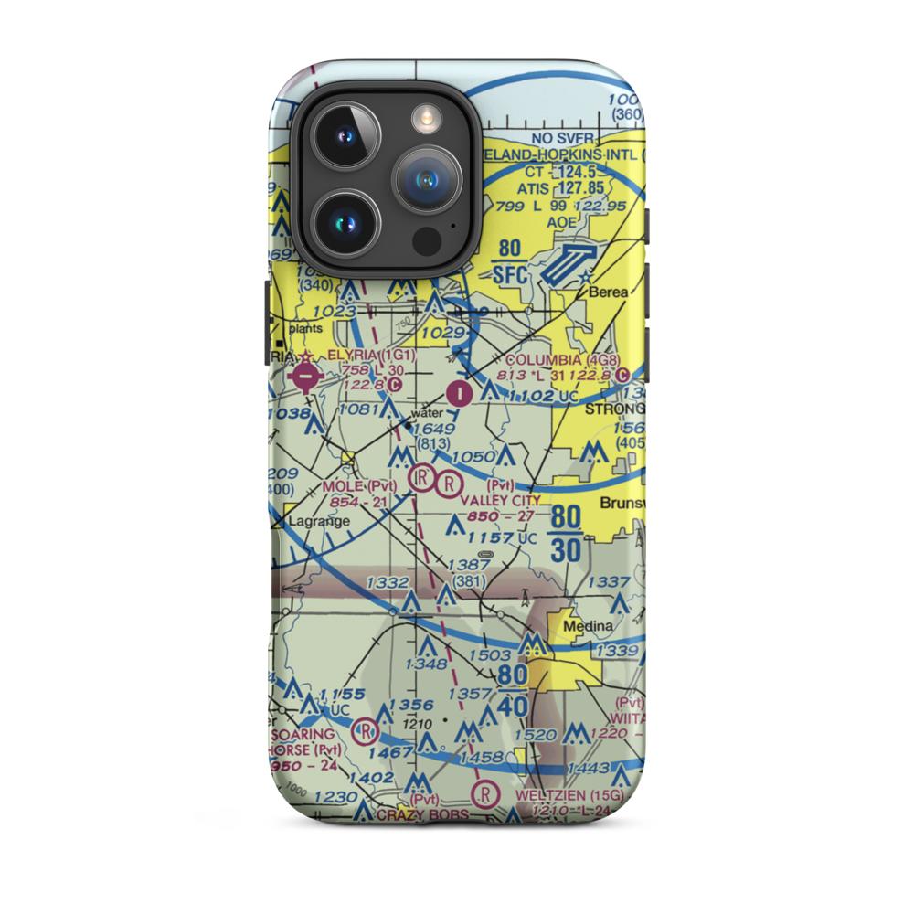 Dorlon Airpark (05OI) VFR Sectional  Tough iPhone Case iPhone 16 Pro Max model shown