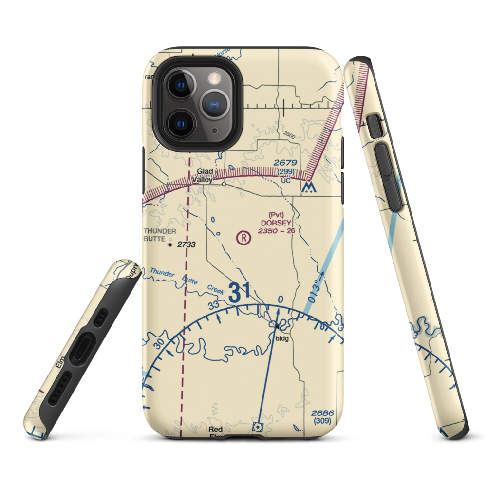 Dorsey Ranch Airport (1SD0) VFR Sectional  Tough iPhone Case iPhone 11 Pro model shown