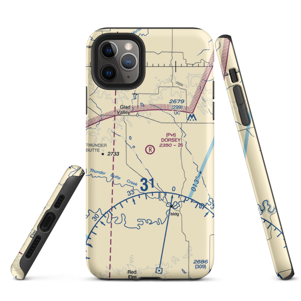 Dorsey Ranch Airport (1SD0) VFR Sectional  Tough iPhone Case iPhone 11 Pro Max model shown