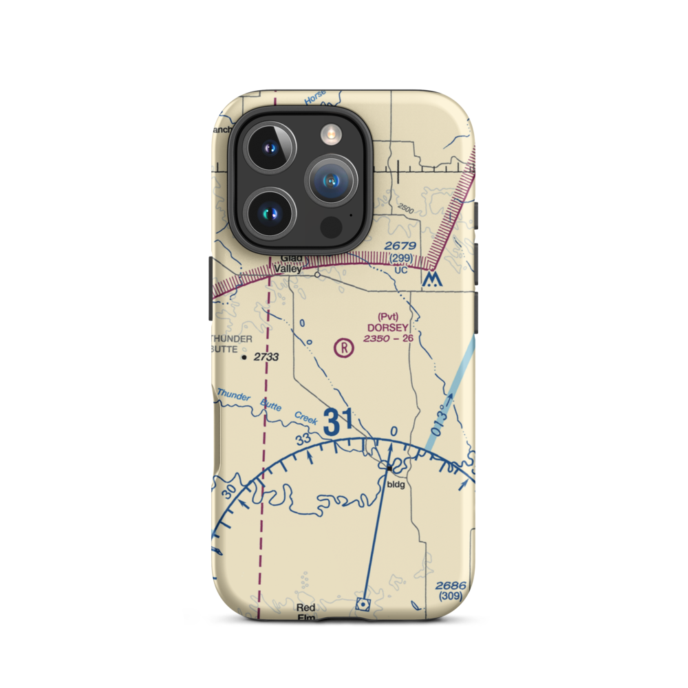 Dorsey Ranch Airport (1SD0) VFR Sectional  Tough iPhone Case iPhone 16 Pro model shown