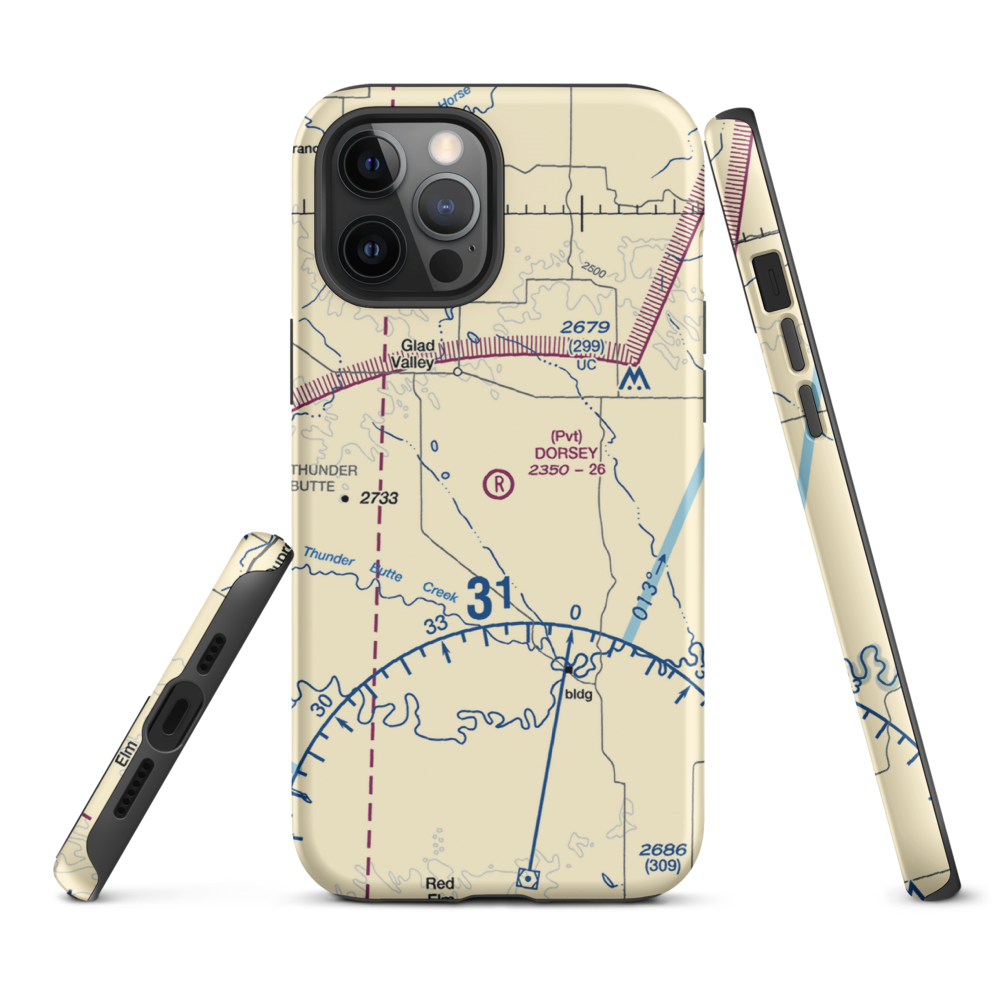 Dorsey Ranch Airport (1SD0) VFR Sectional  Tough iPhone Case iPhone 12 Pro Max model shown