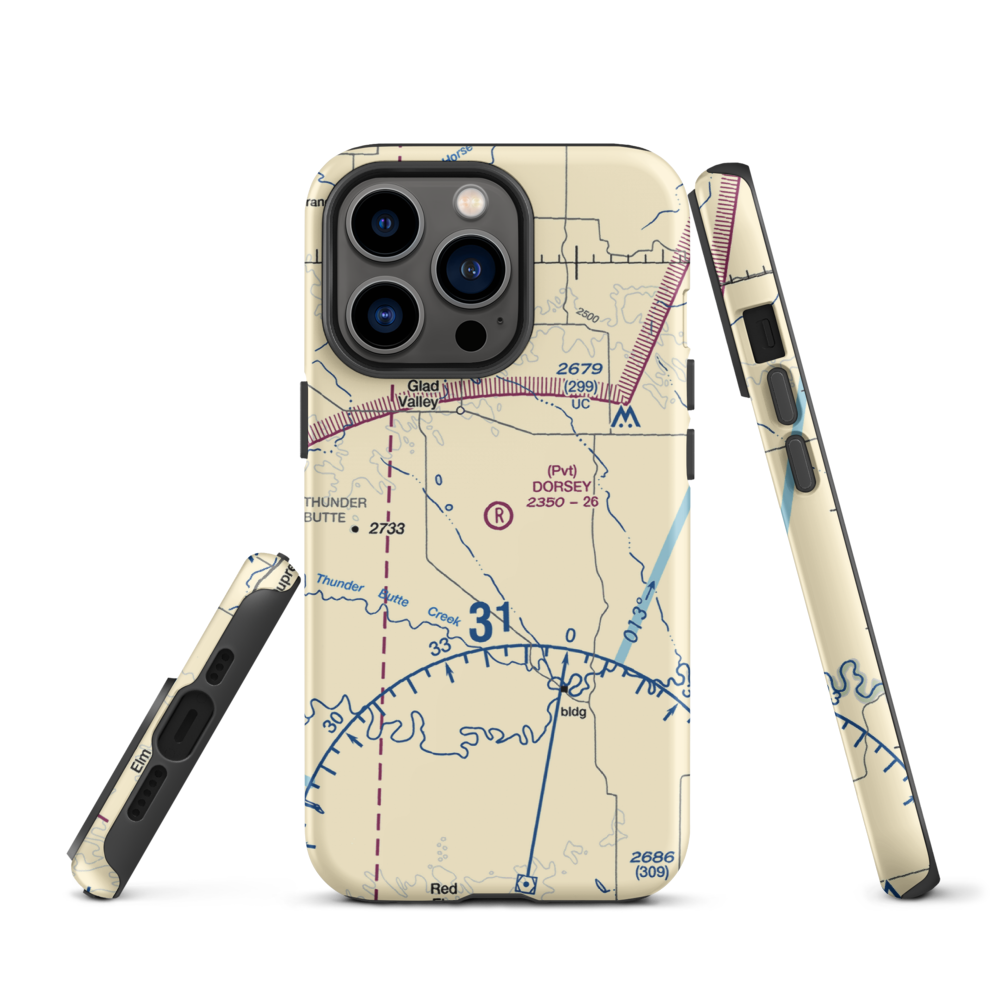 Dorsey Ranch Airport (1SD0) VFR Sectional  Tough iPhone Case iPhone 13 Pro model shown