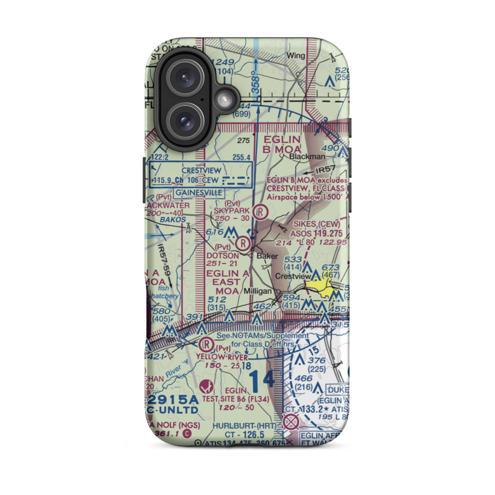Dotson Airport (55FD) VFR Sectional  Tough iPhone Case iPhone 16 Plus model shown