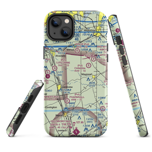 Double A Airport (XA75) VFR Sectional  Tough iPhone Case