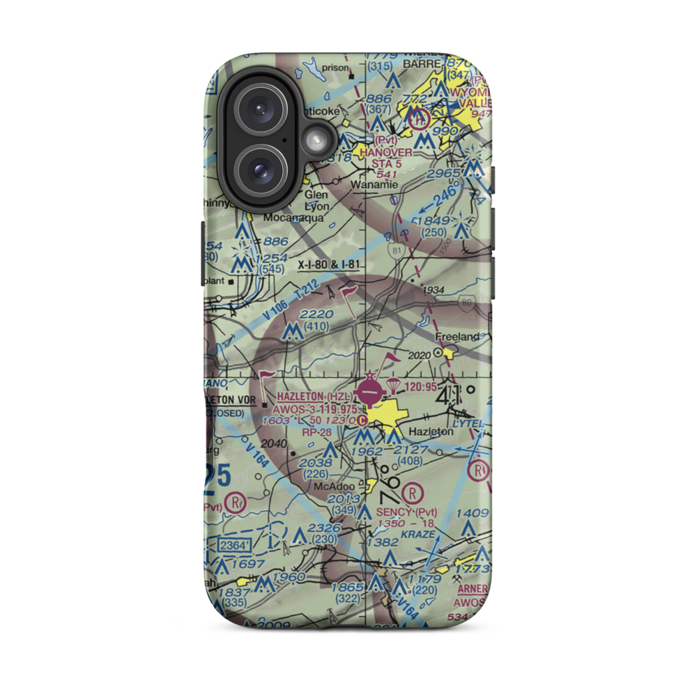 Double D Skyranch Airport (5PA2) VFR Sectional  Tough iPhone Case iPhone 16 Plus model shown