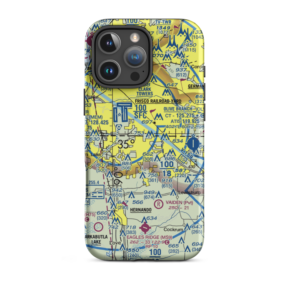 Double O Ranch Airport (MS00) VFR Sectional  Tough iPhone Case iPhone 16 Pro Max model shown