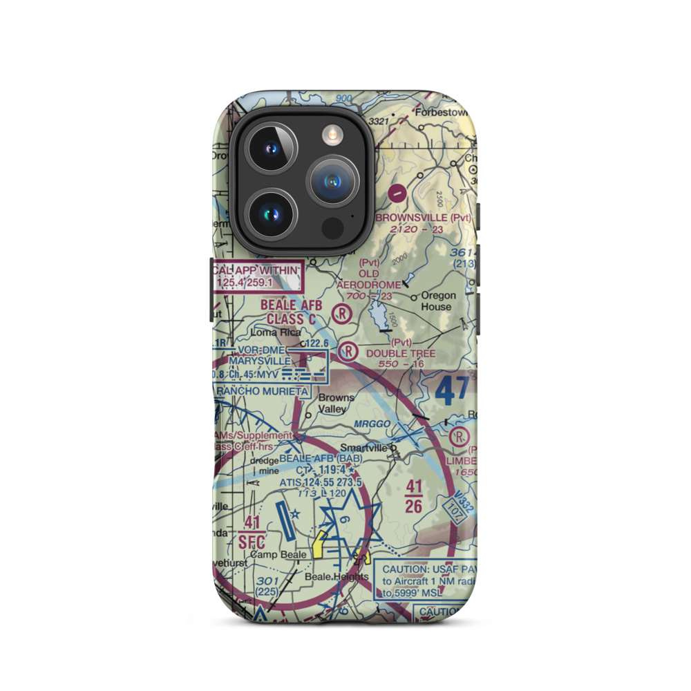 Double Tree Farm Airport (22CL) VFR Sectional  Tough iPhone Case iPhone 16 Pro model shown