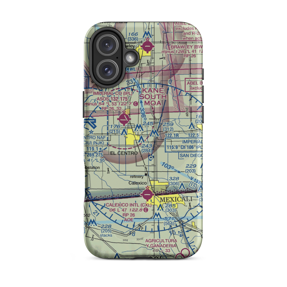 Douthitt Strip (23CN) VFR Sectional  Tough iPhone Case iPhone 16 Plus model shown