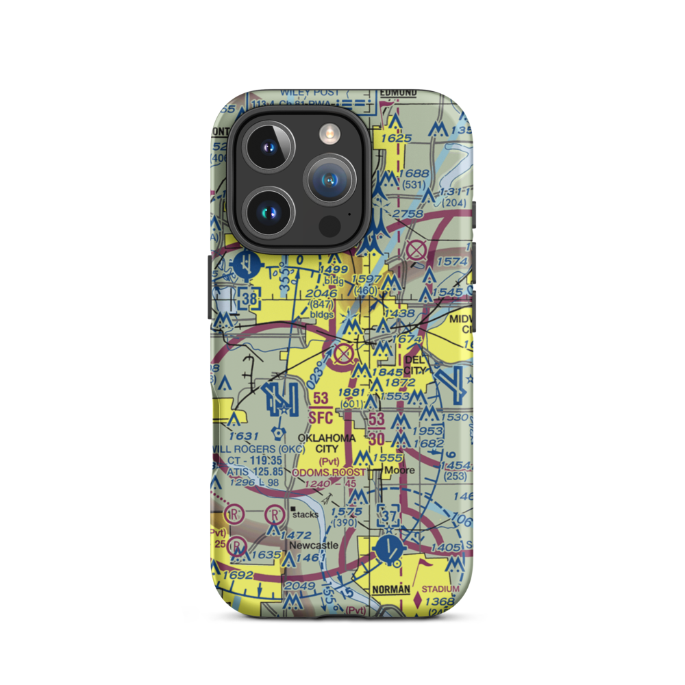 Downtown Airpark (DWN) VFR Sectional  Tough iPhone Case iPhone 16 Pro model shown