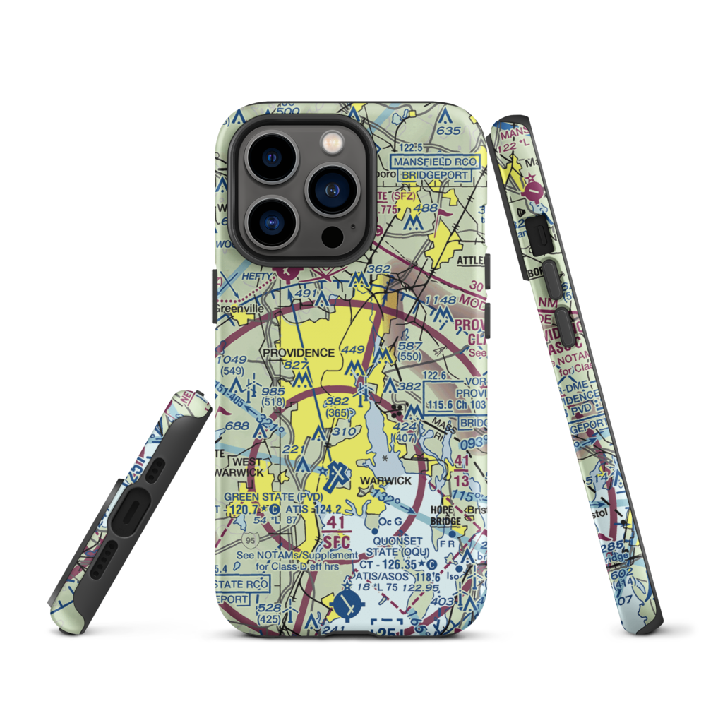 Downtown Providence Helistop (RI9) VFR Sectional  Tough iPhone Case iPhone 13 Pro model shown