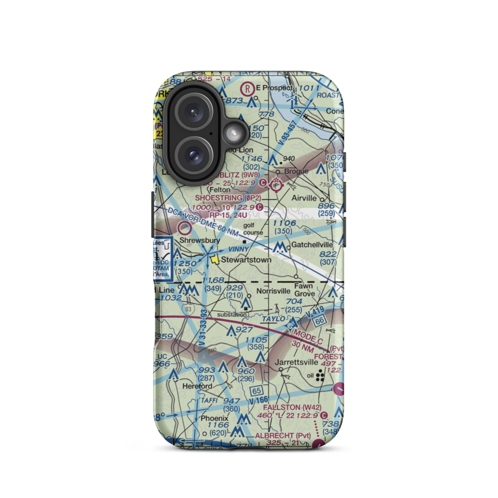 Draco STOLport (84PN) VFR Sectional  Tough iPhone Case iPhone 16 model shown