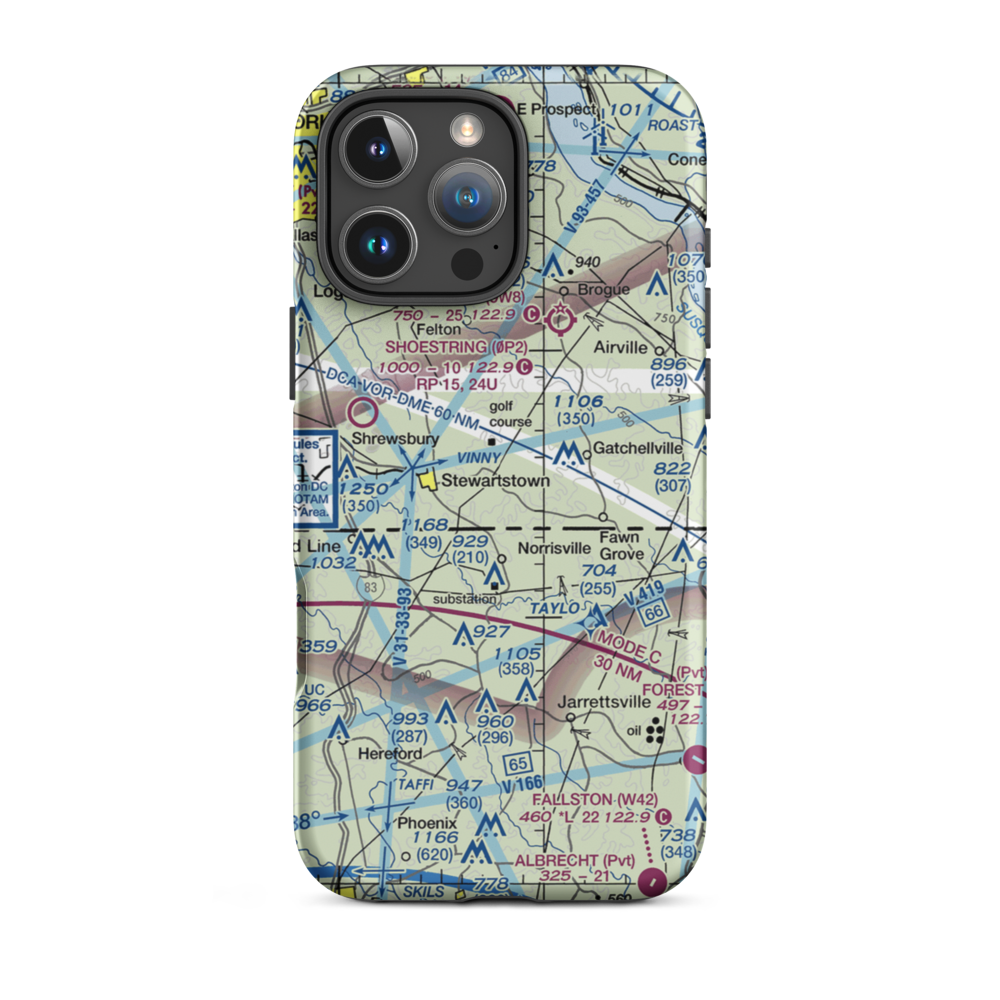 Draco STOLport (84PN) VFR Sectional  Tough iPhone Case iPhone 16 Pro Max model shown