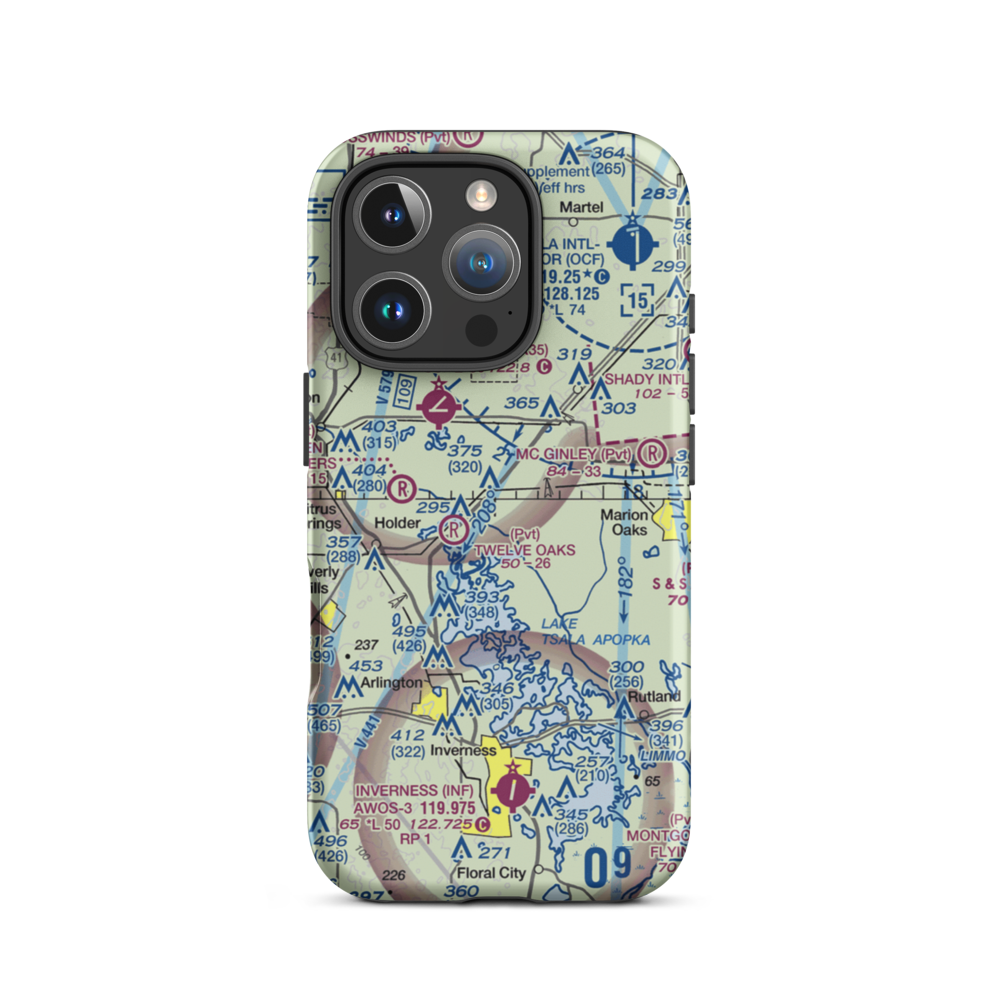 Drake Ranch Airport (7FD2) VFR Sectional  Tough iPhone Case iPhone 16 Pro model shown