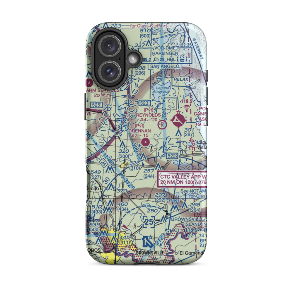 Drennan Farm Airport (92TA) VFR Sectional  Tough iPhone Case iPhone 16 Plus model shown