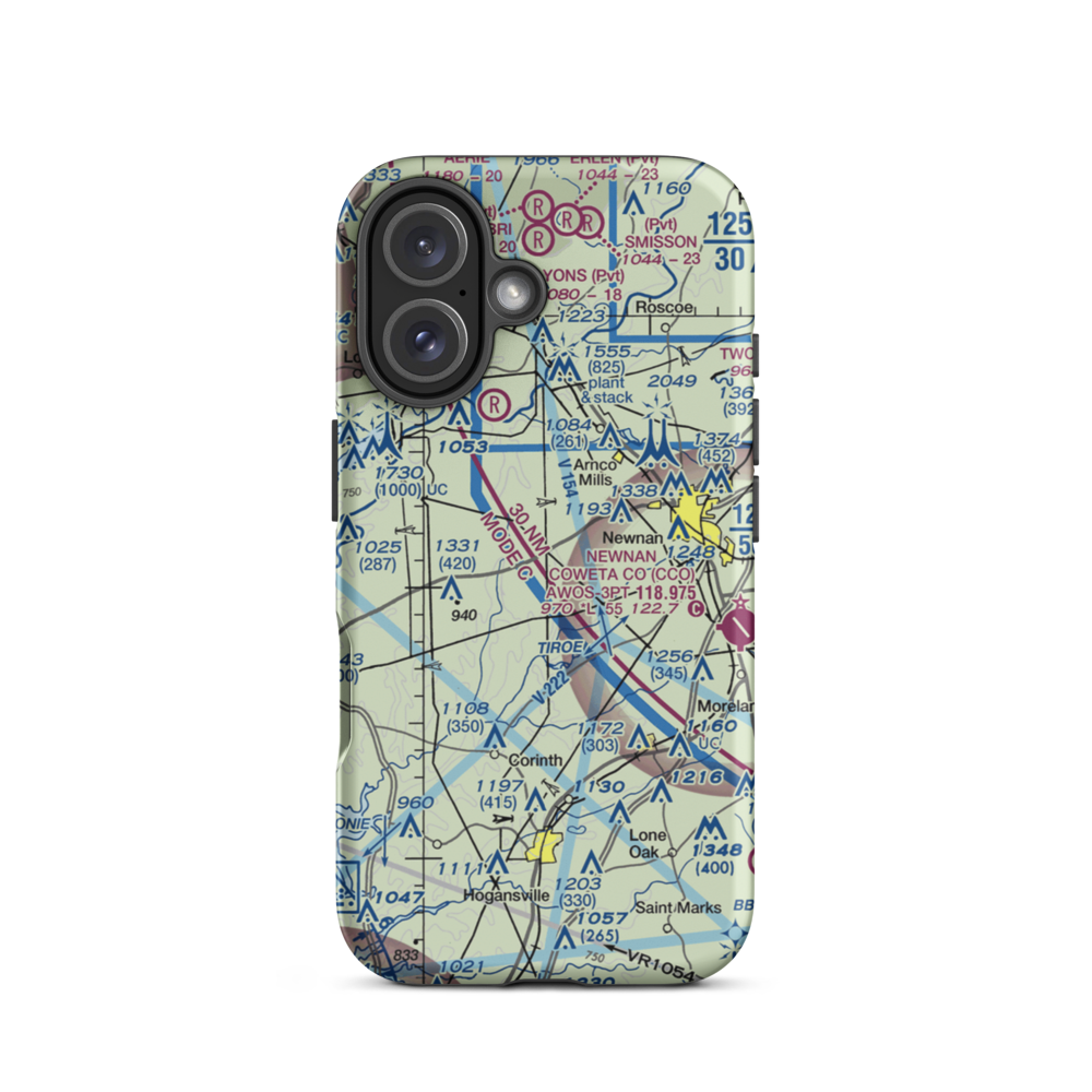 Dresden Airport (GA79) VFR Sectional  Tough iPhone Case iPhone 16 model shown