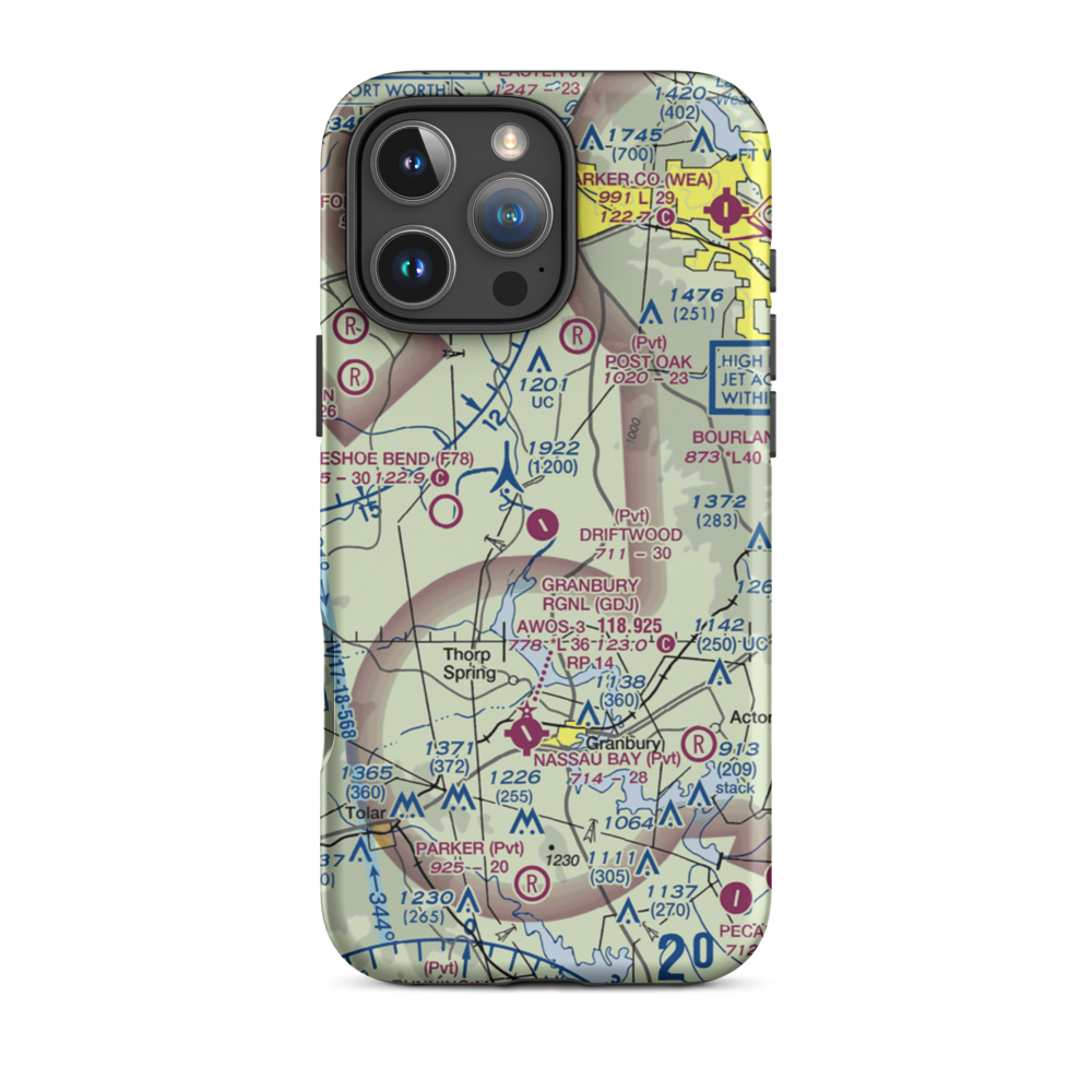 Driftwood Ranch Airport (XA86) VFR Sectional  Tough iPhone Case iPhone 16 Pro Max model shown