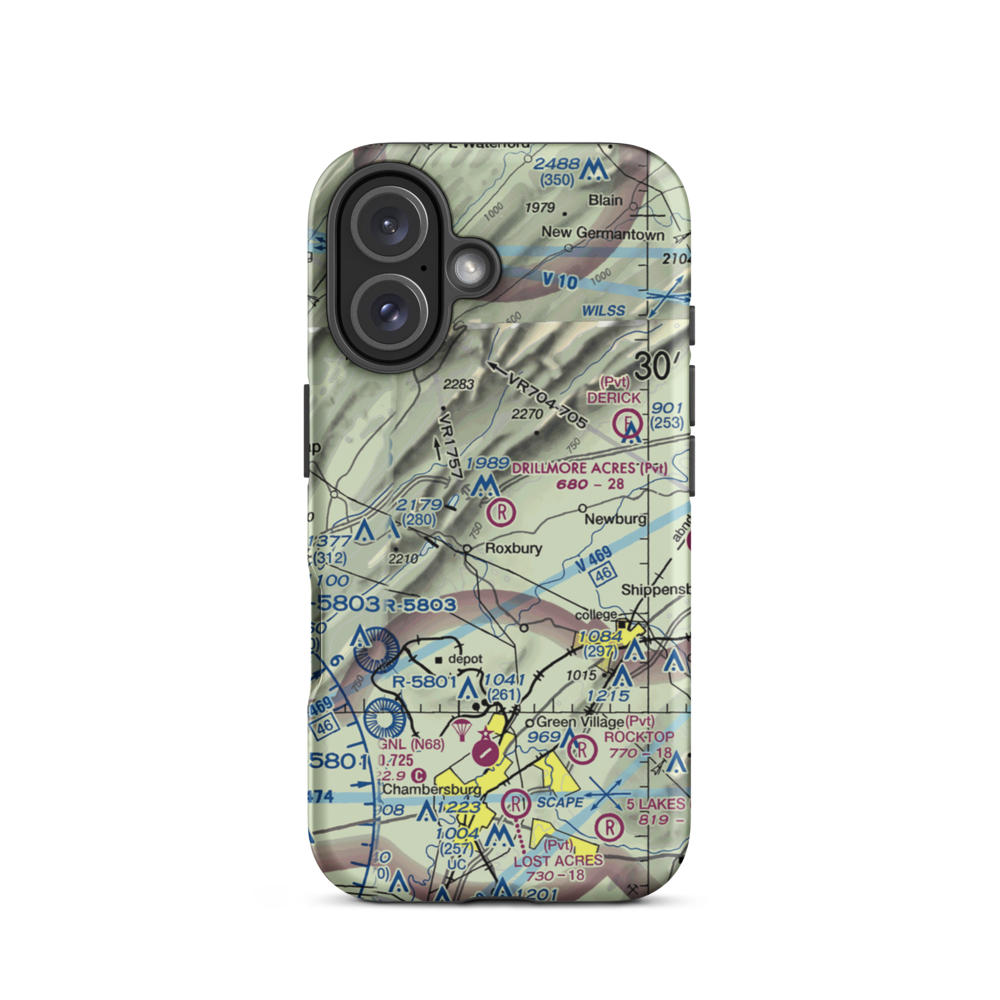 Drillmore Acres Airport (0PN7) VFR Sectional  Tough iPhone Case iPhone 16 model shown