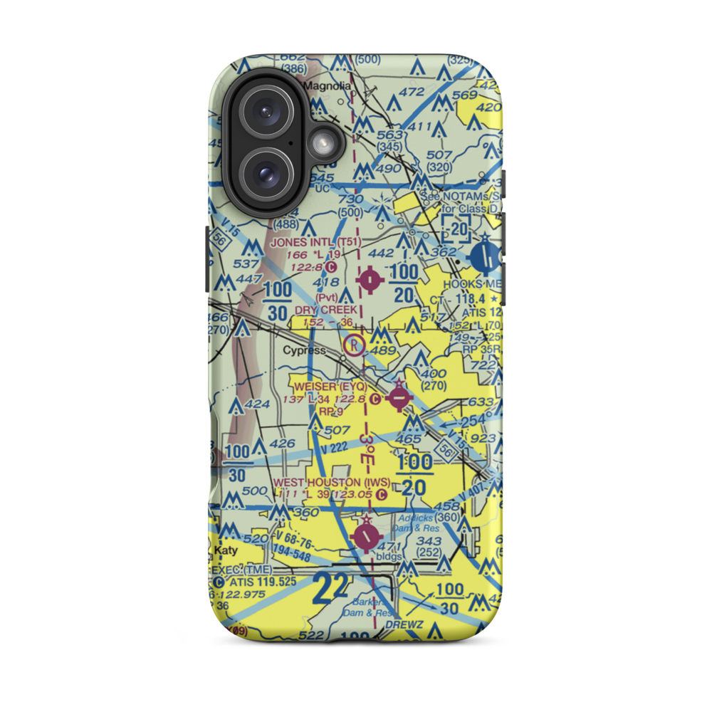 Dry Creek Airport (TS07) VFR Sectional  Tough iPhone Case iPhone 16 Plus model shown
