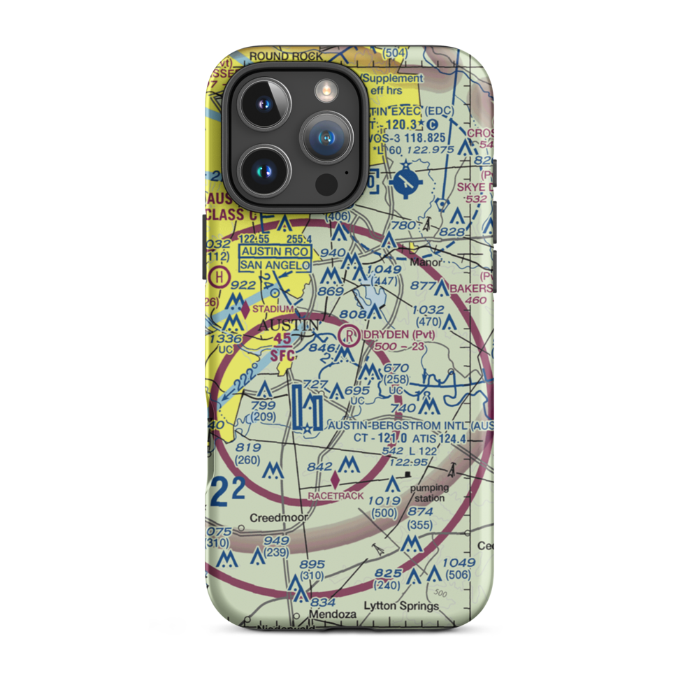 Dryden Airport (TX05) VFR Sectional  Tough iPhone Case iPhone 16 Pro Max model shown