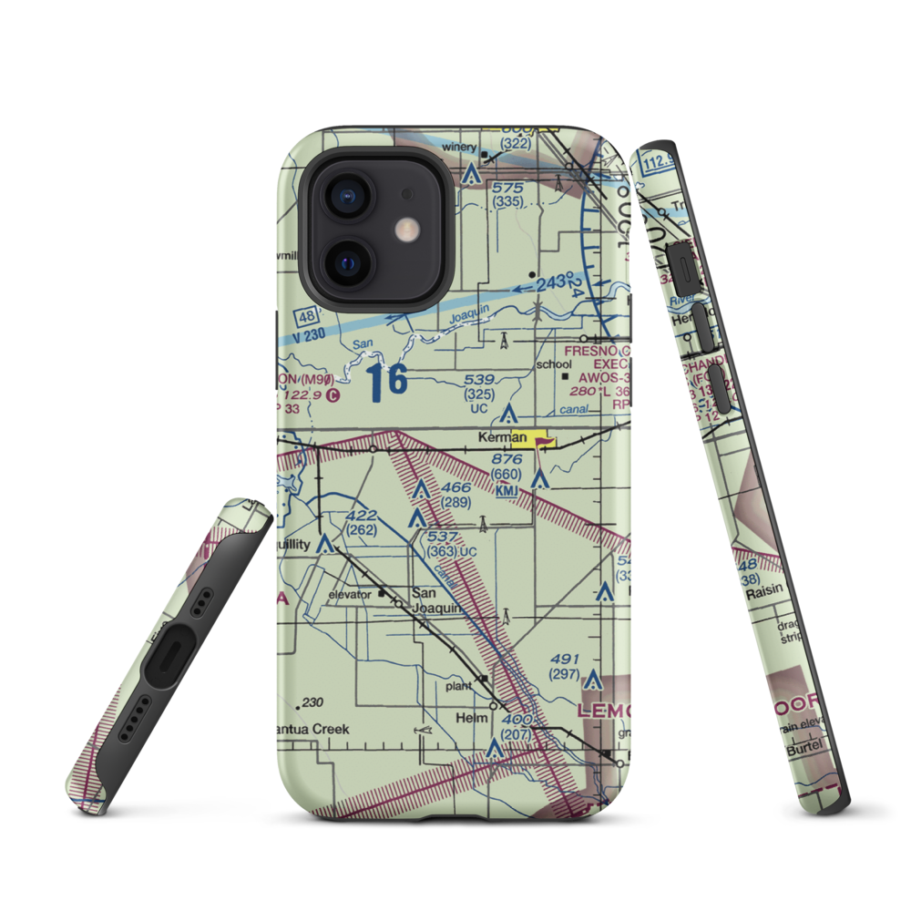 Du Bois Ranch Airport (7CL0) VFR Sectional  Tough iPhone Case iPhone 12 model shown
