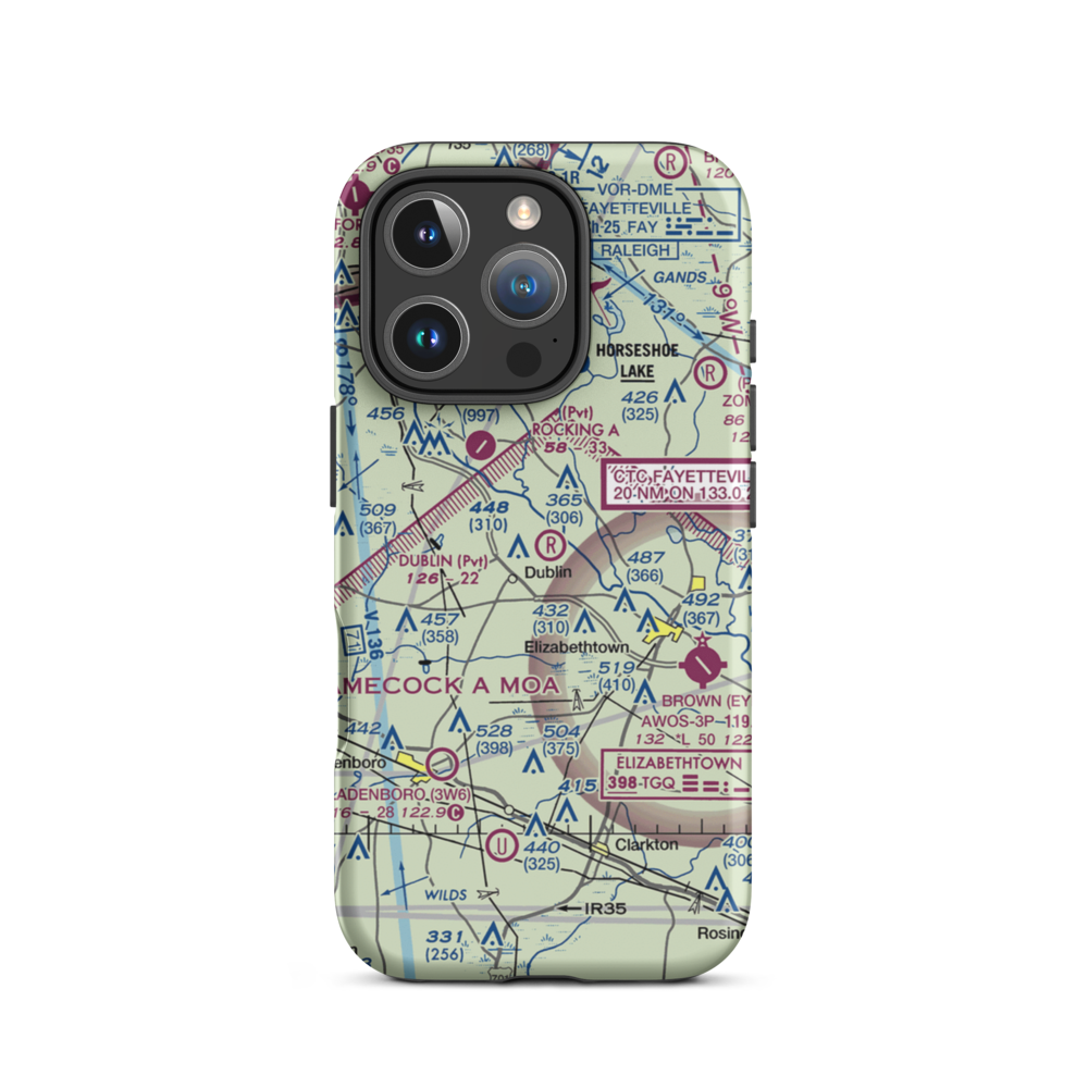 Dublin Field (NC82) VFR Sectional  Tough iPhone Case iPhone 16 Pro model shown