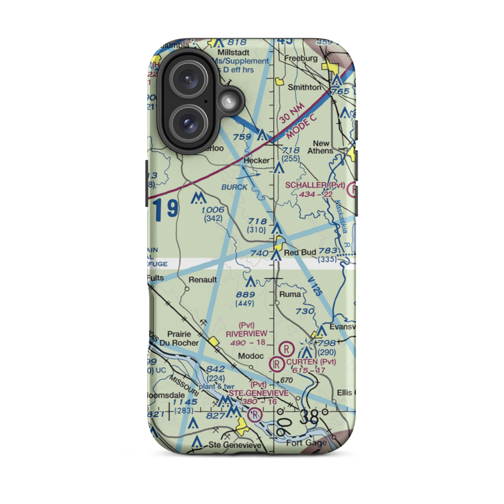 Duclos RLA Restricted Landing Area (91LS) VFR Sectional  Tough iPhone Case iPhone 16 Plus model shown