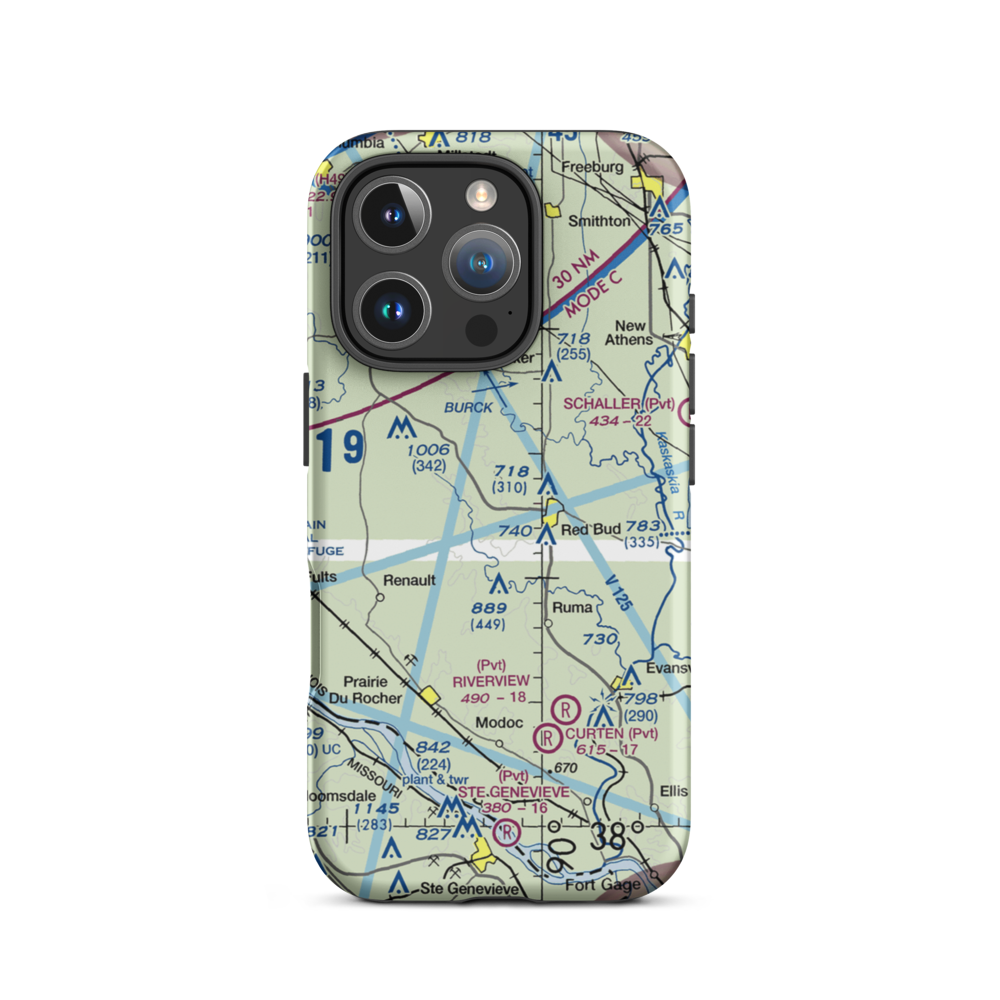 Duclos RLA Restricted Landing Area (91LS) VFR Sectional  Tough iPhone Case iPhone 16 Pro model shown