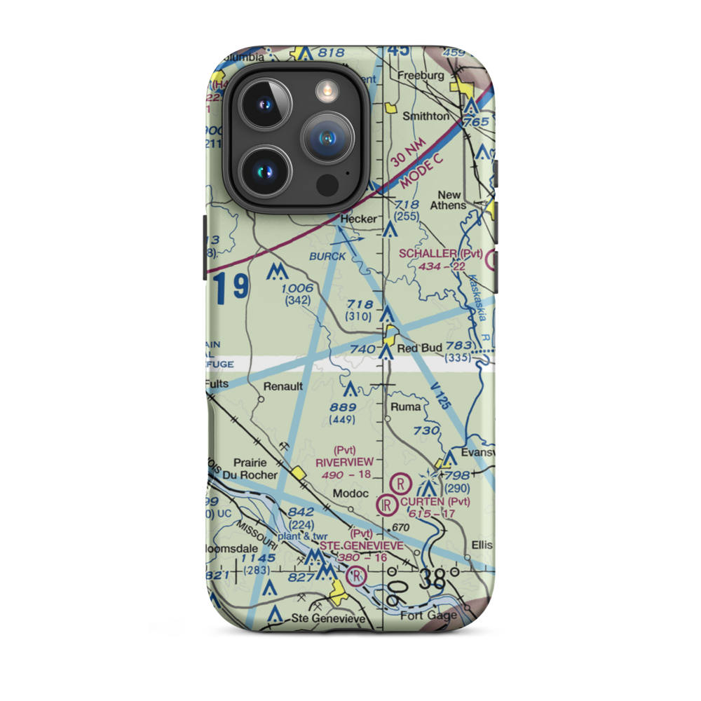 Duclos RLA Restricted Landing Area (91LS) VFR Sectional  Tough iPhone Case iPhone 16 Pro Max model shown