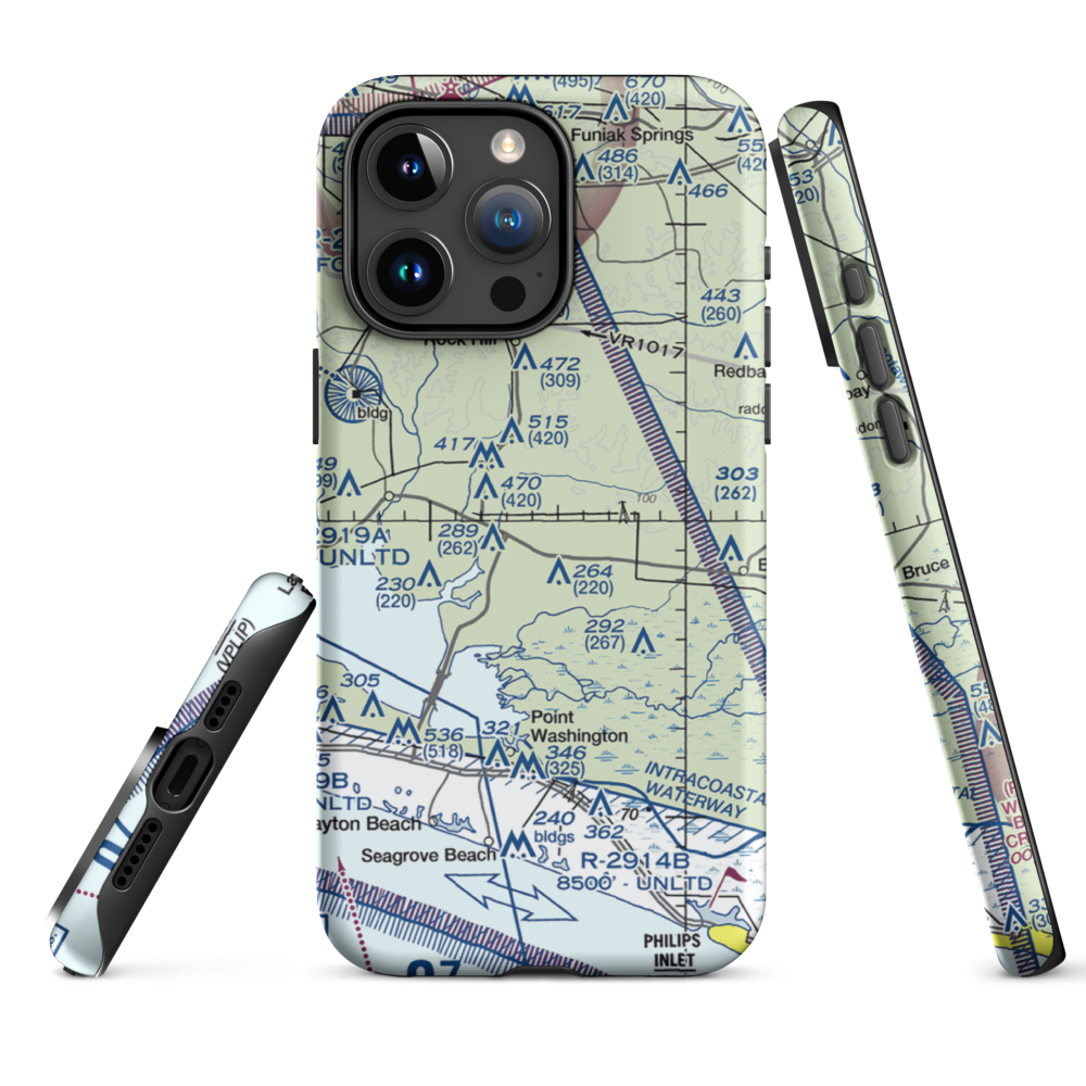 Dugger Field (0FD3) VFR Sectional  Tough iPhone Case iPhone 15 Pro Max model shown
