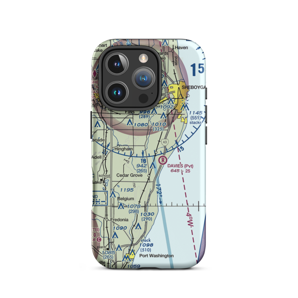 Dulmes Field (65WI) VFR Sectional  Tough iPhone Case iPhone 16 Pro model shown