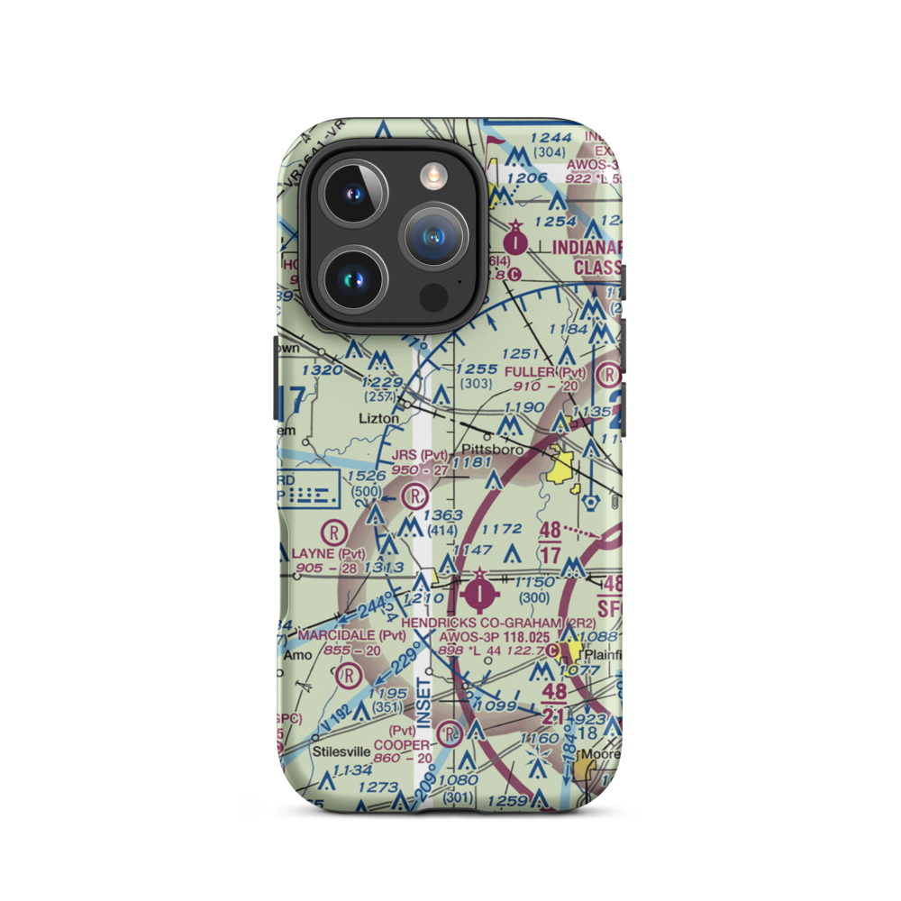 Dunbar Field (II91) VFR Sectional  Tough iPhone Case iPhone 16 Pro model shown