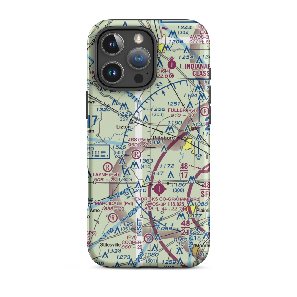 Dunbar Field (II91) VFR Sectional  Tough iPhone Case iPhone 16 Pro Max model shown