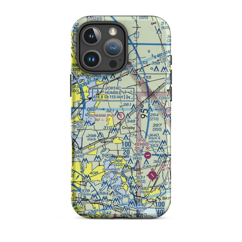 Dunham Field (1XS1) VFR Sectional  Tough iPhone Case iPhone 16 Pro Max model shown
