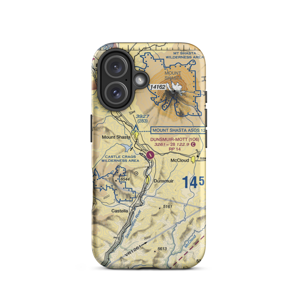 Dunsmuir Muni-Mott Airport (1O6) VFR Sectional  Tough iPhone Case iPhone 16 model shown