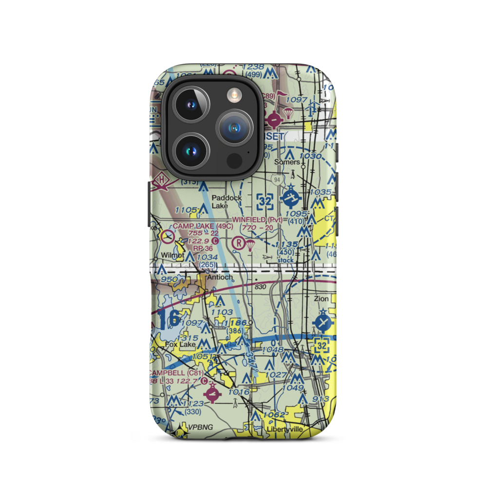Dutch Gap Airstrip (04WI) VFR Sectional  Tough iPhone Case iPhone 16 Pro model shown