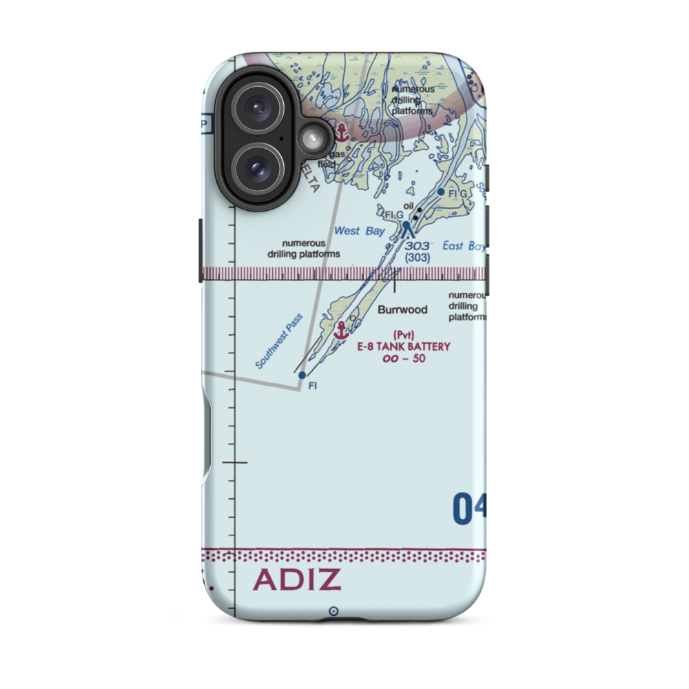E-8 Tank Battery Seaplane Base (5LA6) VFR Sectional  Tough iPhone Case iPhone 16 Plus model shown