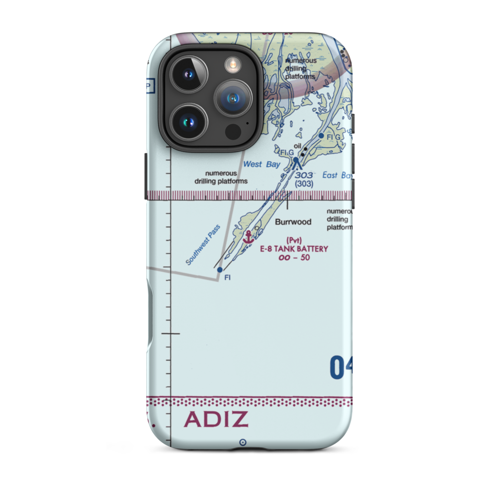 E-8 Tank Battery Seaplane Base (5LA6) VFR Sectional  Tough iPhone Case iPhone 16 Pro Max model shown