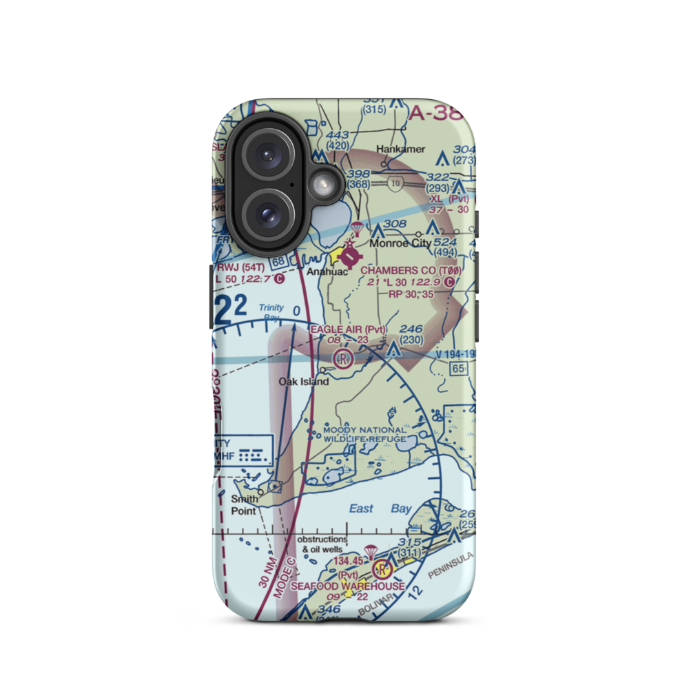 Eagle Air Airport (1TS0) VFR Sectional  Tough iPhone Case iPhone 16 model shown